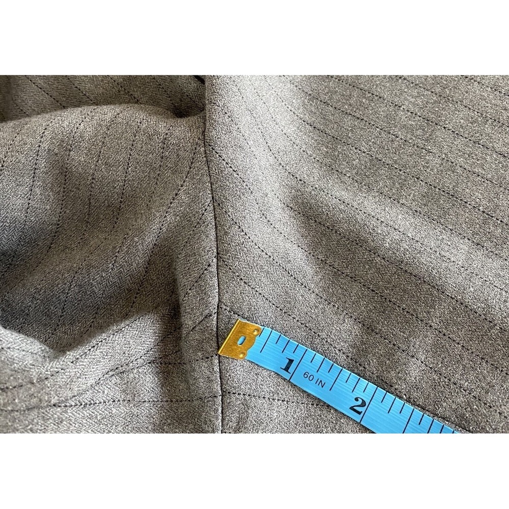 Women's Ab Studio Women's Dress Pants Size 14 Gray Pin Striped Faux Pockets - Picture 4 of 8